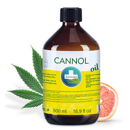 Cannol – Aceite de Masaje de Cáñamo Orgánico 500 ml – Relajación y Cuidado Natural | Taboga CBD