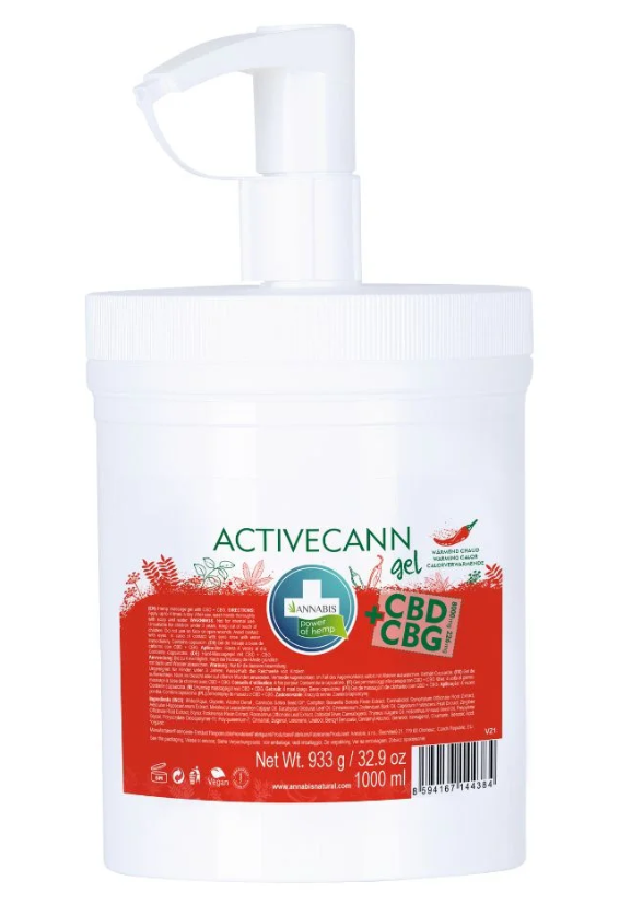 Activecann – Gel de Masaje CBD+CBG Efecto Calor 1 L – Alivio y Recuperación Muscular | Taboga CBD