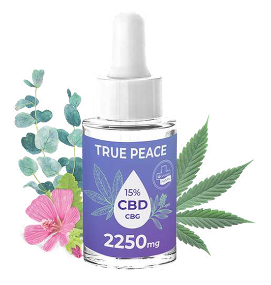 CBD Drops True Peace 15% – CBD+CBG 2.250 mg con Ginseng y Rodiola – Equilibrio y Bienestar Natural | Taboga CBD