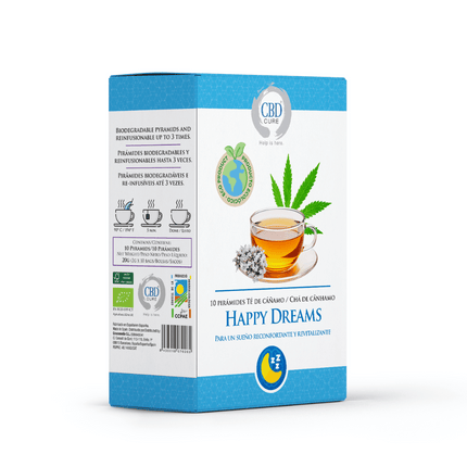 Infusión Ecológica de Cáñamo Happy Dreams – Sueño y Relajación | Taboga CBD