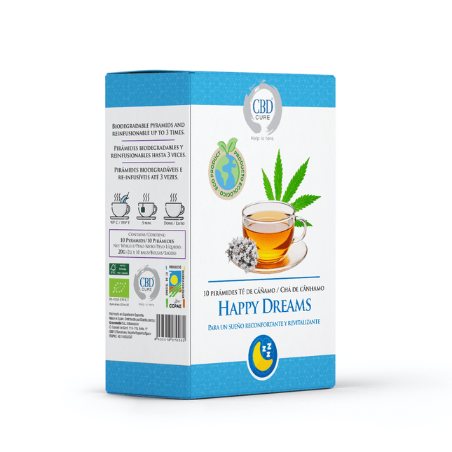 Infusión Ecológica de Cáñamo Happy Dreams – Sueño y Relajación | Taboga CBD