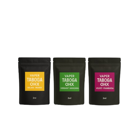 Pack ahorro 3 vapers 8-OH 2 ml Taboga OHX – sabores Solara, Verdant y Velvet