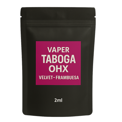 Vaper OHX Velvet Frambuesa 8-OH 2ml Taboga – Dispositivo natural con cannabinoides y aroma dulce a frambuesa
